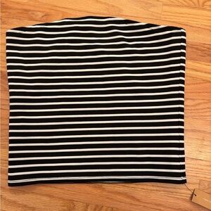 Reformation Black and White Striped Tube Top